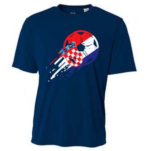 Croatia Flag Croatian Soccer Football Fan Cooling Performance Crew T-Shirt