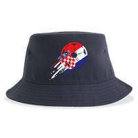 Croatia Flag Croatian Soccer Football Fan Sustainable Bucket Hat