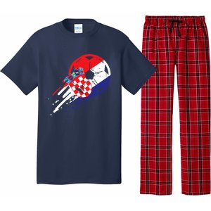 Croatia Flag Croatian Soccer Football Fan Pajama Set