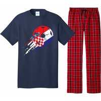 Croatia Flag Croatian Soccer Football Fan Pajama Set