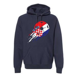 Croatia Flag Croatian Soccer Football Fan Premium Hoodie