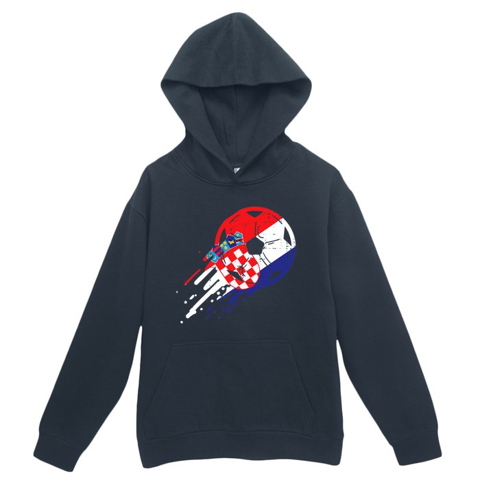 Croatia Flag Croatian Soccer Football Fan Urban Pullover Hoodie