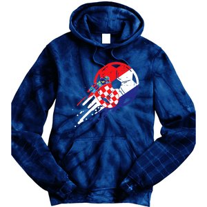 Croatia Flag Croatian Soccer Football Fan Tie Dye Hoodie