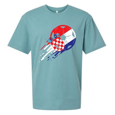 Croatia Flag Croatian Soccer Football Fan Sueded Cloud Jersey T-Shirt