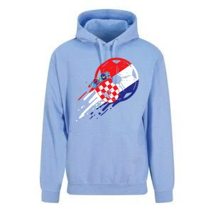 Croatia Flag Croatian Soccer Football Fan Unisex Surf Hoodie