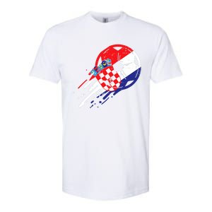 Croatia Flag Croatian Soccer Football Fan Softstyle CVC T-Shirt