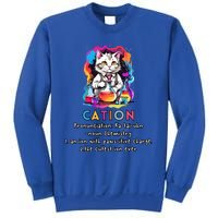 Cation Funny Chemistry Humor Science Teacher Cat Pun Gift Sweatshirt