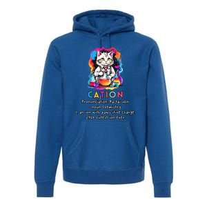 Cation Funny Chemistry Humor Science Teacher Cat Pun Gift Premium Hoodie