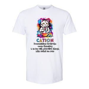 Cation Funny Chemistry Humor Science Teacher Cat Pun Gift Softstyle CVC T-Shirt