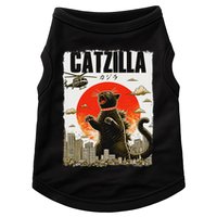 Catzilla Funny Cat Lover Kitten Catzilla Cat Japanese Art Doggie Tank