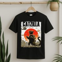 Catzilla Funny Cat Lover Kitten Catzilla Cat Japanese Art T-Shirt
