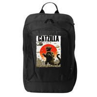 Catzilla Funny Cat Lover Kitten Catzilla Cat Japanese Art City Backpack