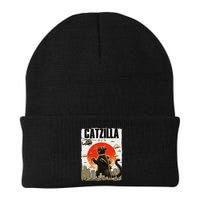 Catzilla Funny Cat Lover Kitten Catzilla Cat Japanese Art Beanie
