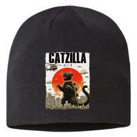 Catzilla Funny Cat Lover Kitten Catzilla Cat Japanese Art Sustainable Beanie