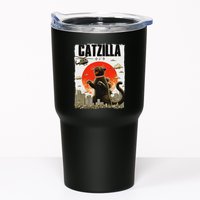 Catzilla Funny Cat Lover Kitten Catzilla Cat Japanese Art Tumbler