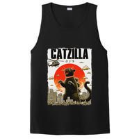 Catzilla Funny Cat Lover Kitten Catzilla Cat Japanese Art PosiCharge Competitor Tank