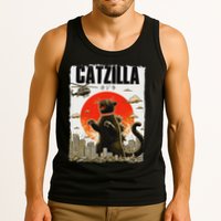 Catzilla Funny Cat Lover Kitten Catzilla Cat Japanese Art Tank Top