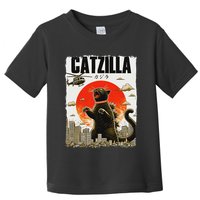 Catzilla Funny Cat Lover Kitten Catzilla Cat Japanese Art Toddler T-Shirt