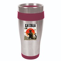 Catzilla Funny Cat Lover Kitten Catzilla Cat Japanese Art 16oz Travel Tumbler