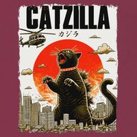 Catzilla Funny Cat Lover Kitten Catzilla Cat Japanese Art 16oz Travel Tumbler