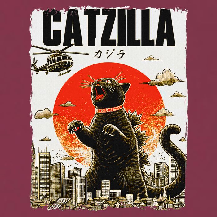 Catzilla Funny Cat Lover Kitten Catzilla Cat Japanese Art 16oz Travel Tumbler