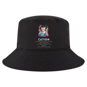 Cation Funny Chemistry Humor Science Teacher Cat Pun Meaningful Gift Cool Comfort Performance Bucket Hat