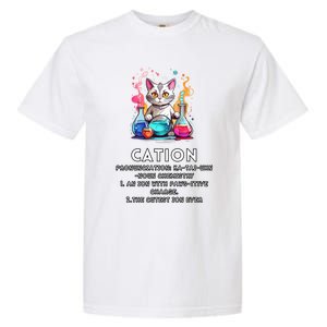 Cation Funny Chemistry Humor Science Teacher Cat Pun Meaningful Gift Garment-Dyed Heavyweight T-Shirt