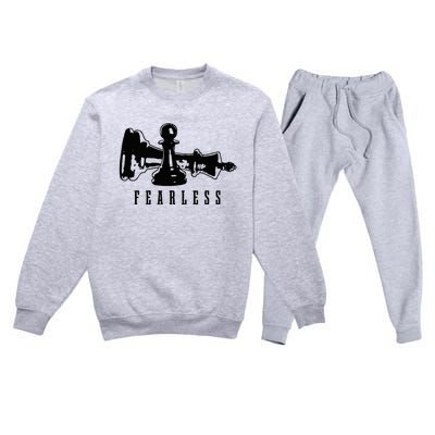 Chess Funny Chess Player Premium Crewneck Sweatsuit Set