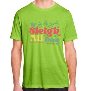 Cool Funny Christmas Santa Sleigh All Day Adult ChromaSoft Performance T-Shirt