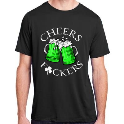 Cheers F Ckers St Patricks Day Beer Drinking Mugs Irish Adult ChromaSoft Performance T-Shirt