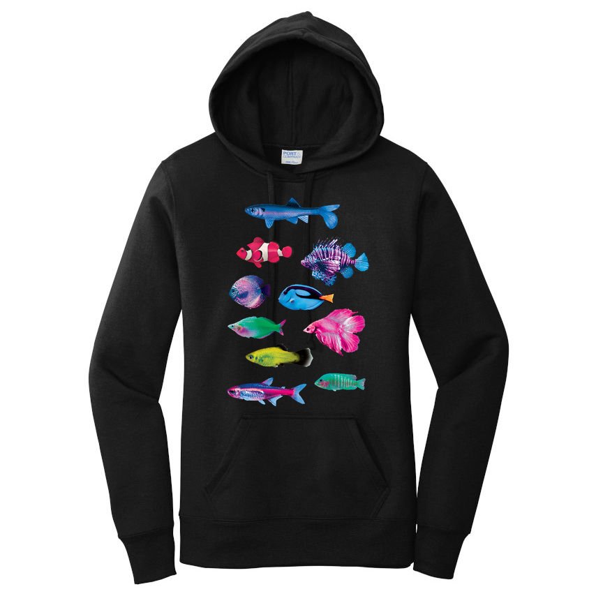 Colorful Fishes Women's Pullover Hoodie