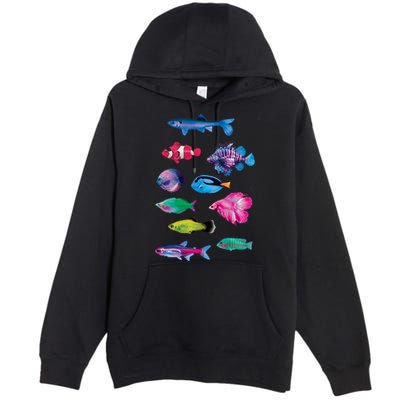 Colorful Fishes Premium Pullover Hoodie