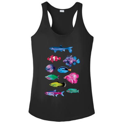 Colorful Fishes Ladies PosiCharge Competitor Racerback Tank