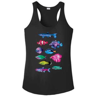 Colorful Fishes Ladies PosiCharge Competitor Racerback Tank