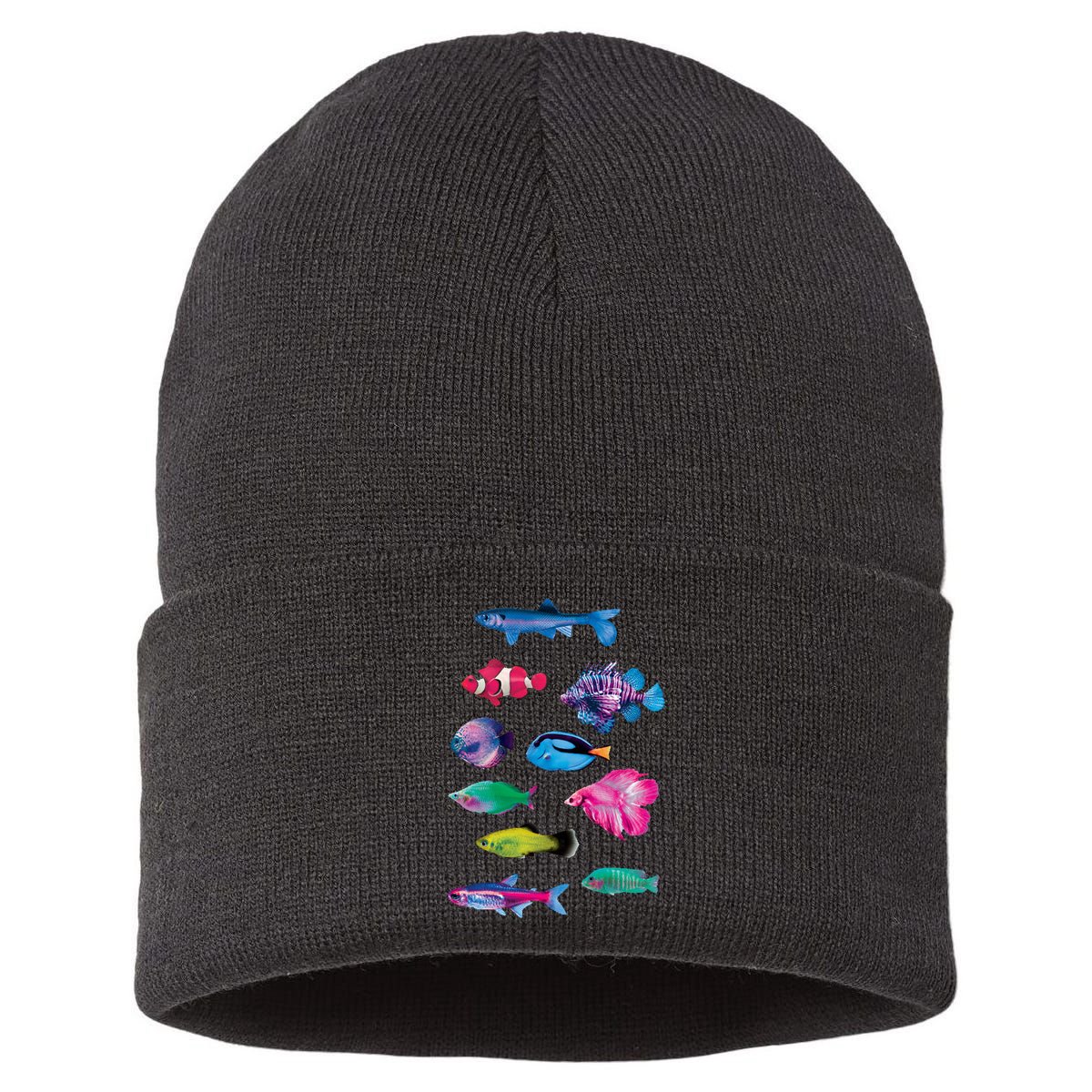 Colorful Fishes Sustainable Knit Beanie