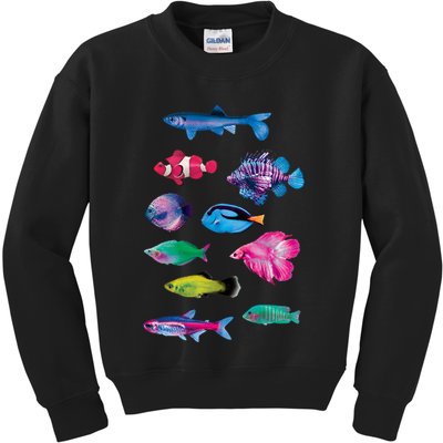 Colorful Fishes Kids Sweatshirt