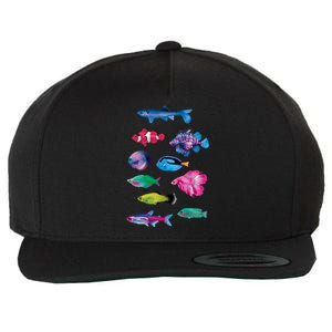 Colorful Fishes Wool Snapback Cap