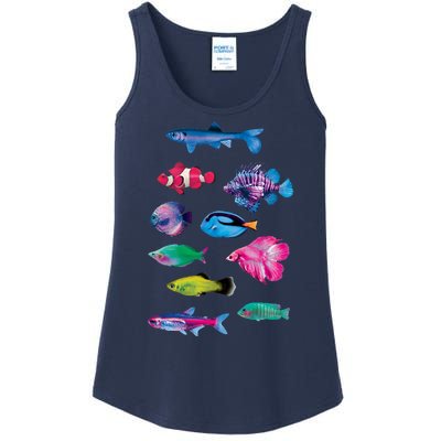 Colorful Fishes Ladies Essential Tank