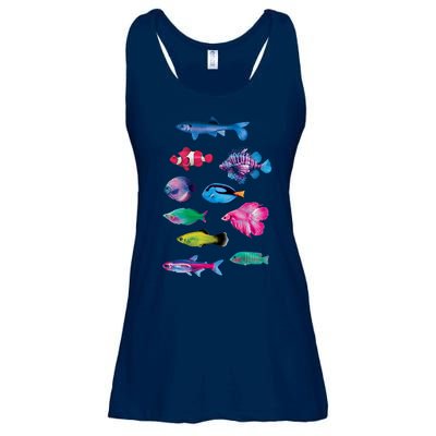 Colorful Fishes Ladies Essential Flowy Tank