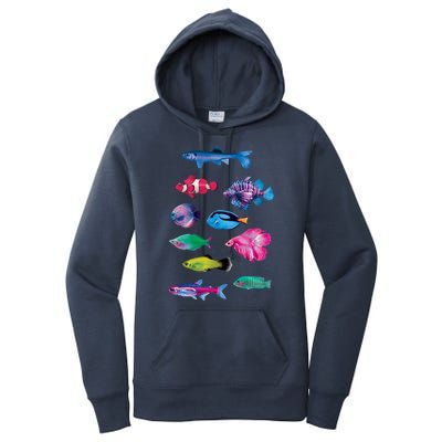 Colorful Fishes Women's Pullover Hoodie