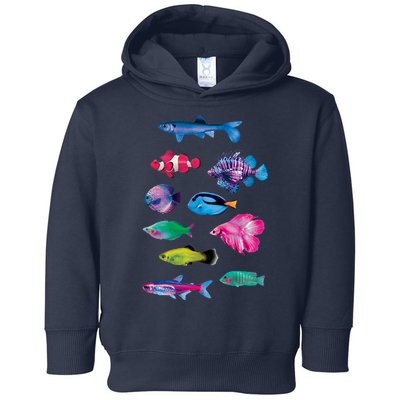 Colorful Fishes Toddler Hoodie