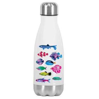 Colorful Fishes Stainless Steel Insulated Water Bottle