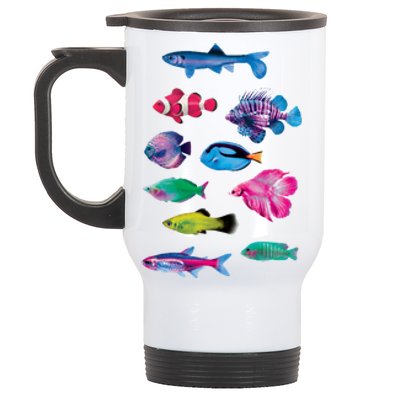 Colorful Fishes Stainless Steel Travel Mug