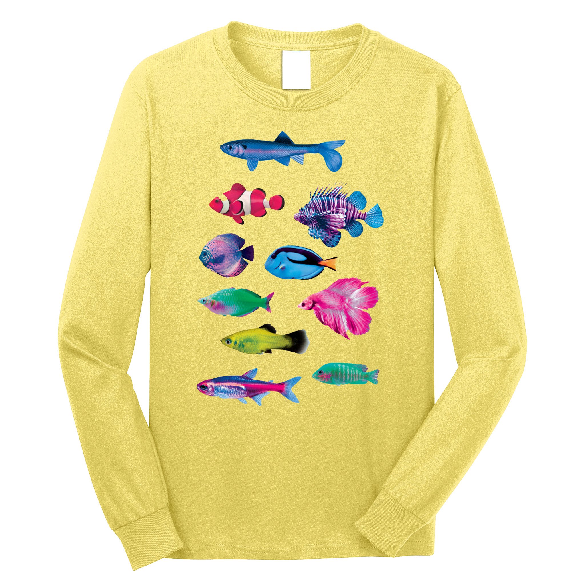 Colorful Fishes Long Sleeve Shirt