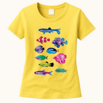Colorful Fishes Womens T-Shirt