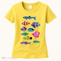 Colorful Fishes Womens T-Shirt