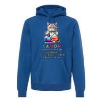 Cation Funny Chemistry Humor Science Teacher Cat Pun Gift Premium Hoodie