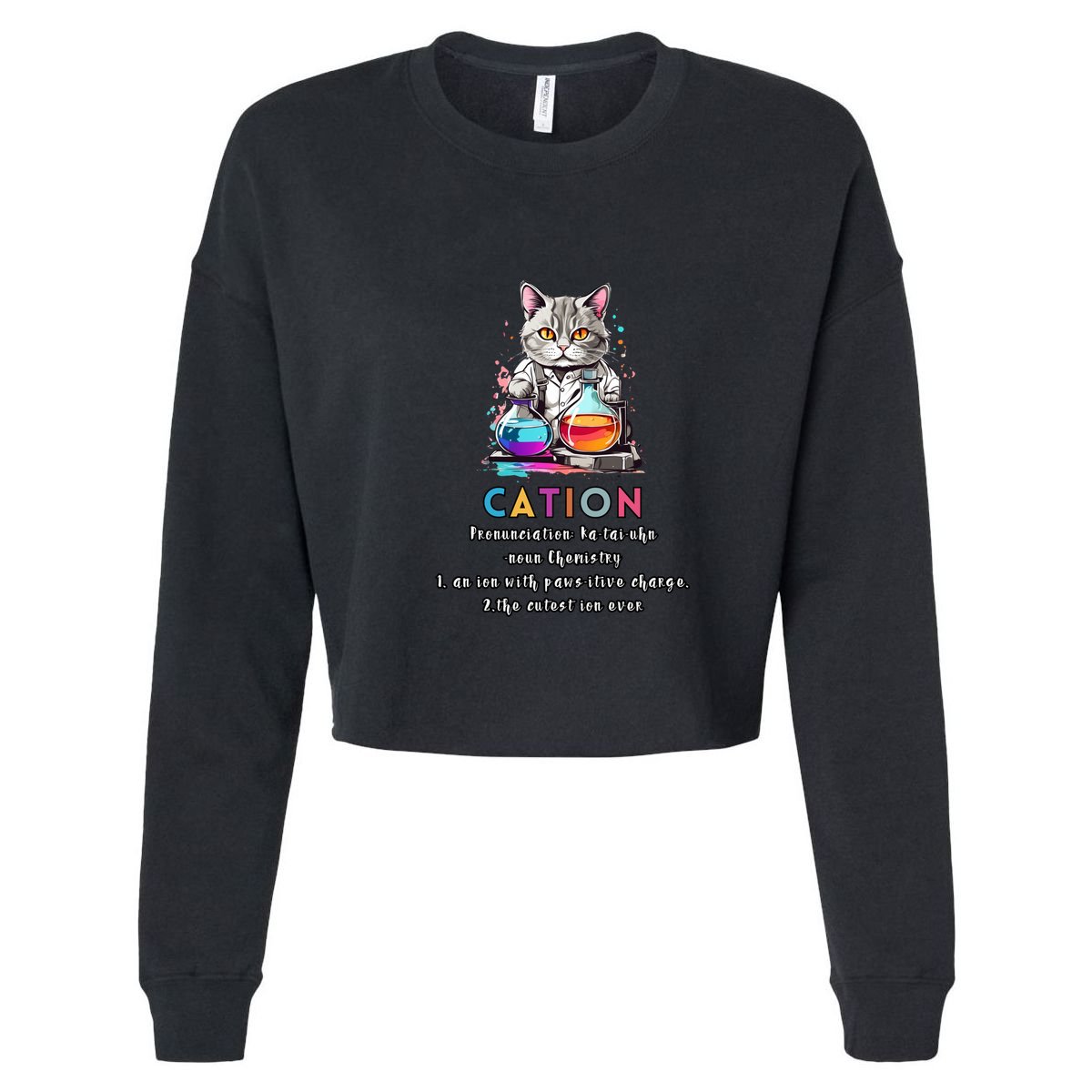 Cation Funny Chemistry Humor Science Teacher Cat Pun Gift 16 in Basic Backpack