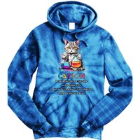 Cation Funny Chemistry Humor Science Teacher Cat Pun Gift Tie Dye Hoodie