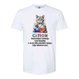 Cation Funny Chemistry Humor Science Teacher Cat Pun Gift Softstyle CVC T-Shirt